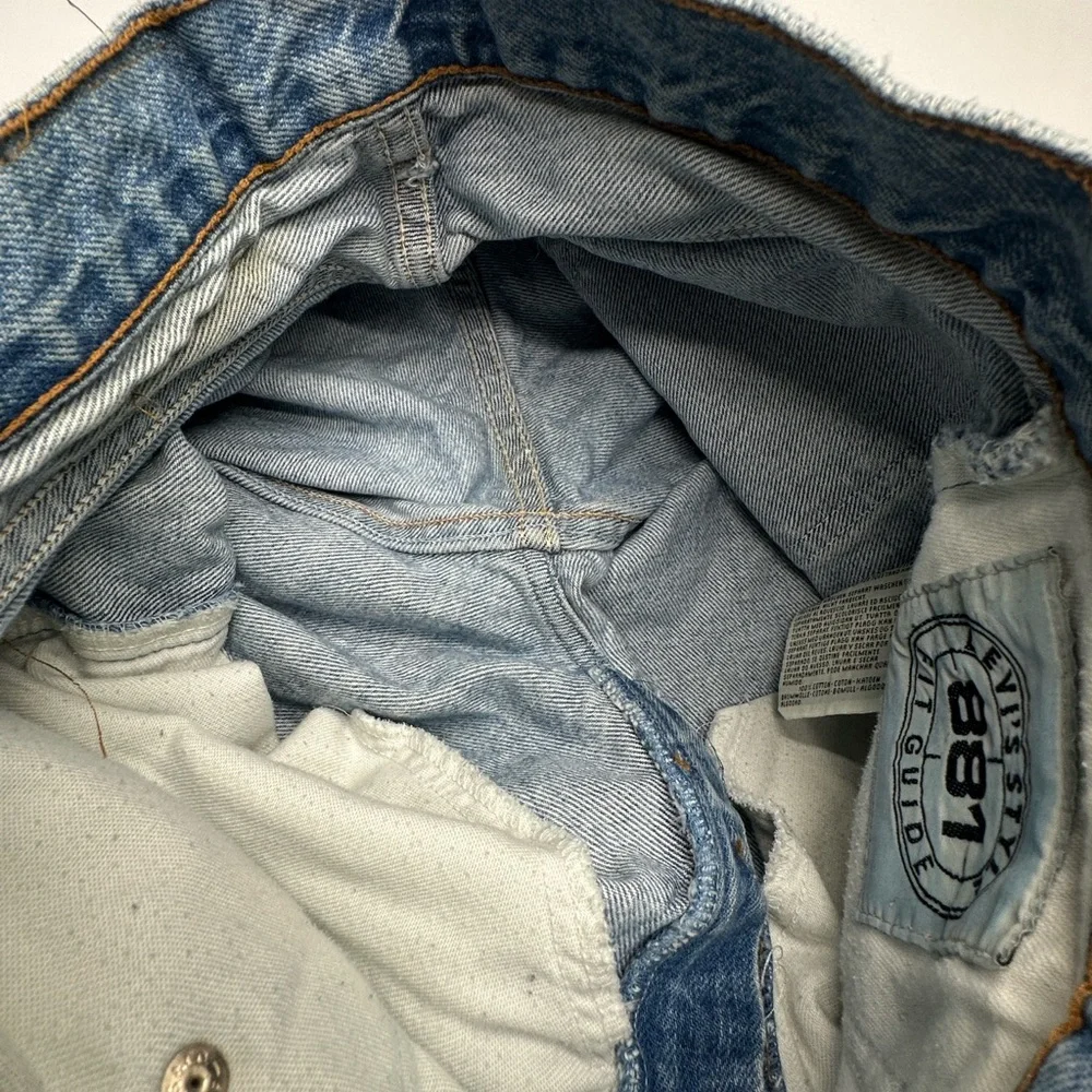Vintage Levi' Strauss 881 Fit‎ Tab Blue Jeans 1992 orange tab women’s size 12